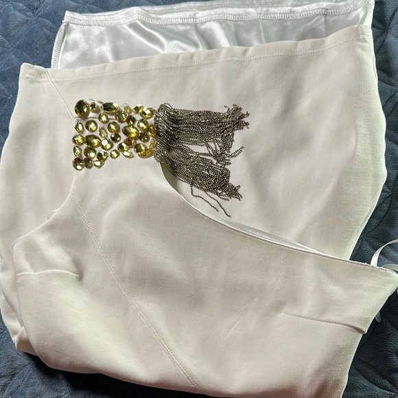 Bebe White Satin Dress - Picture 5 of 7